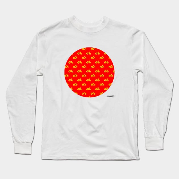 Vespa Pattern Long Sleeve T-Shirt by Pigbanko